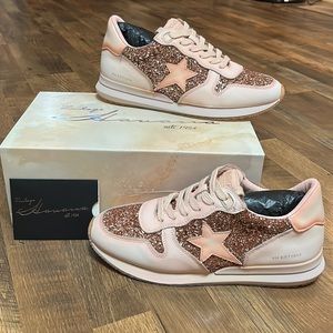 NWT Vintage Havana Dip Dye Sneaker~Rose Gold Glitter~💫Womens 8.5 🤩